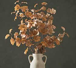 Faux Camel Grape Leaf Branch