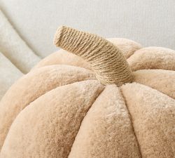 Faux Fur Pumpkin Pillow Cover
