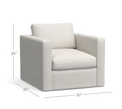 Jake Slipcovered Outdoor Lounge Chair