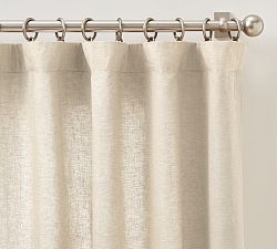 Open Box: Belgian Flax Linen Curtain (66"W x 126"L) - Flax