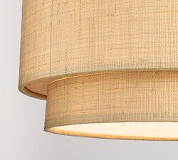 Andre Rattan Round Pendant (24")