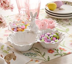 Floral Bunny Stoneware Multi-Condiment Server