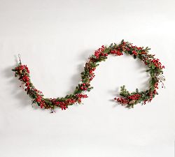 Open Box: Lit Mixed Berries Garland, 10'