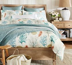 Open Box: Del Mar Coastal Percale Duvet Cover, Full/Queen - Multi