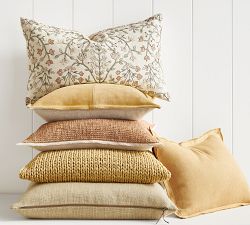 Zea Embroidered Lumbar Pillow Cover