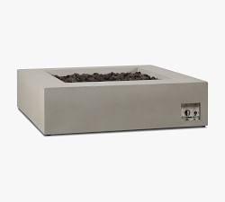 Abril Concrete Low Square Propane Fire Pit Table (43")