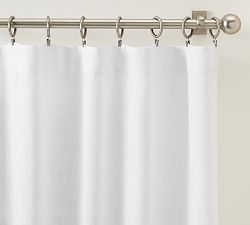 Open Box: Brixton Textured Blackout Curtain, 100"W x 108"L, Set of 2 - White