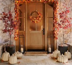 Resin Wood Pumpkins - Set of 3