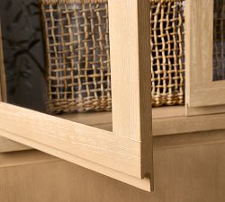 Pacific Peninsula Desk with Glass Cabinet Suite (102" x 78")