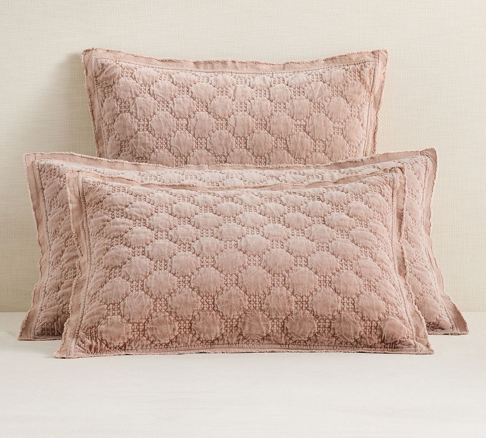 Velvet Lattice Handcrafted Quilted Sham by Pottery Barn