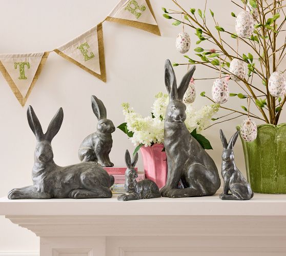 Essex Handcrafted Bunny Sculptures by Pottery Barn