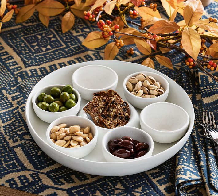 Larkin Stoneware Multi-Condiment Server | Pottery Barn