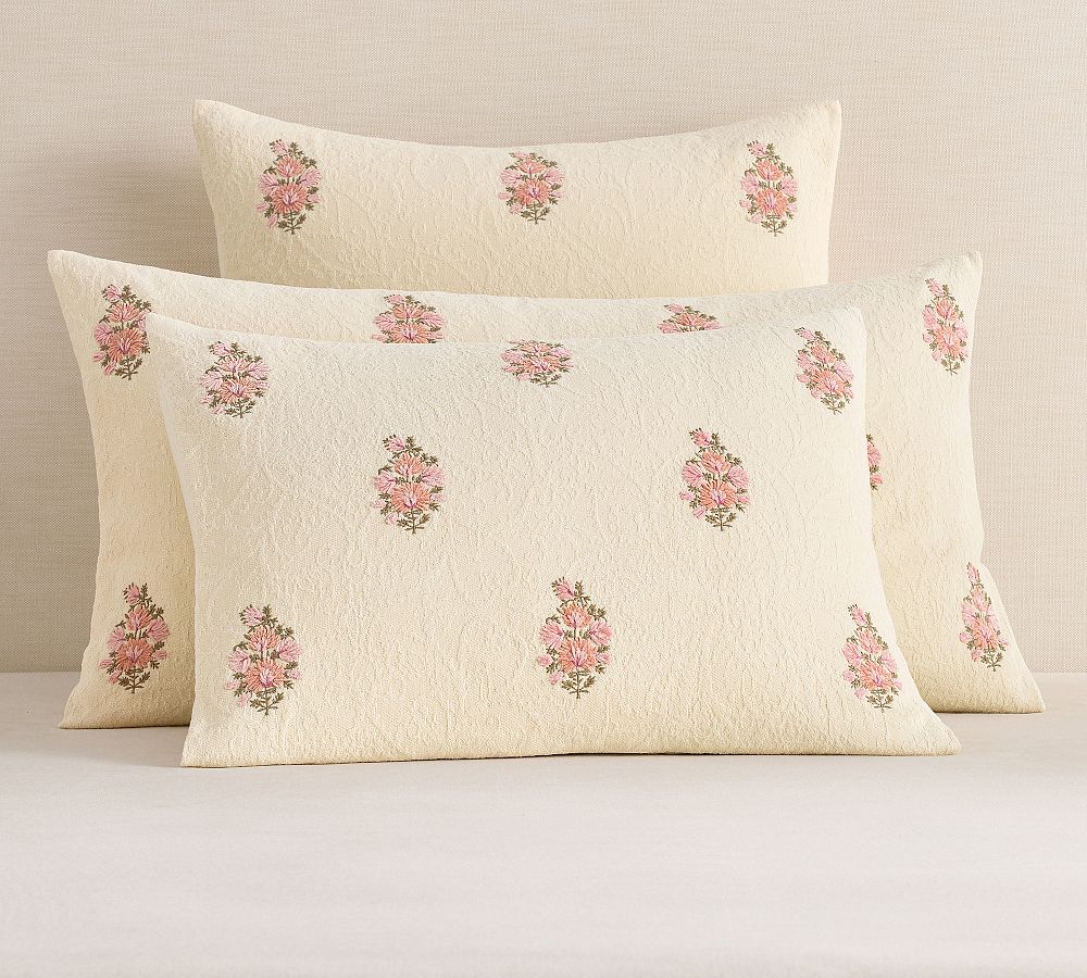 Maisie Embroidered Chenille Sham by Pottery Barn