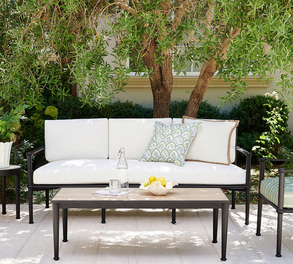 Ellis Metal Outdoor Sofa (76") by Pottery Barn