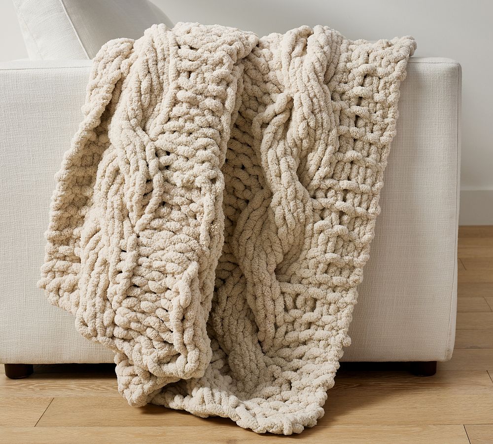 Plush Colossal Handknit Throw by Pottery Barn
