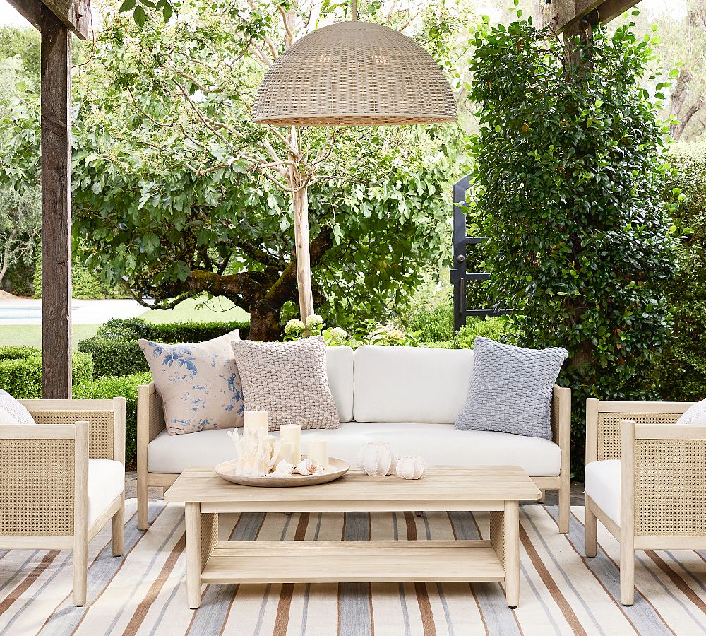 Marina Cane Outdoor Sofa (76") by Pottery Barn