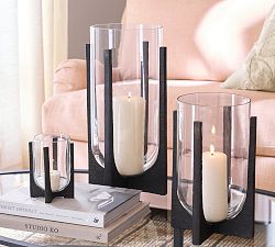Mesa Cast Iron Hurricane Candle Holder