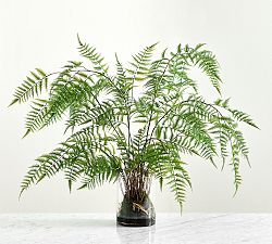Open Box: Faux Oversized Potted Fern (45") - Green, Clear