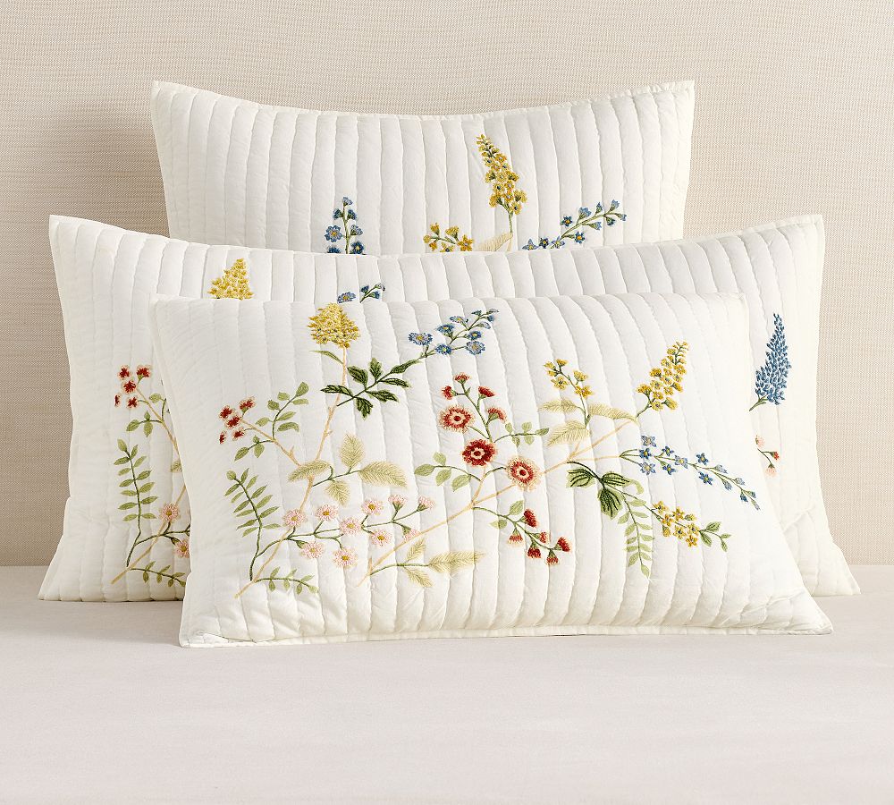 Spring Floral Bouquet Quilted Sham by Pottery Barn