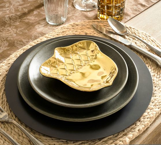 Gold Acorn Appetizer Plate by Pottery Barn