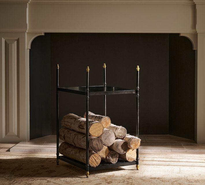 K*♡様 Pottery Barn vintage wood rack Tree Log Holder | Pottery Barn