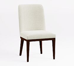 Open Box: Layton Grand Upholstered Dining Chair - Performance Heathered Basketweave, Mahogany