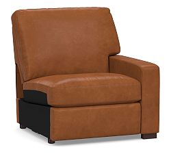 Open Box: Turner Square Arm Leather Right Power Recliner - Vintage Caramel