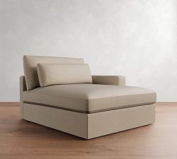 Open Box:  Westwood Square Arm Deep Seat Right Chaise - Performance Textured Chenille Oatmeal