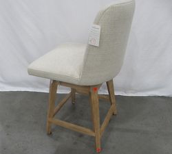 Open Box: Layton Upholstered Swivel Counter Stool (25.5") - Basketweave Slub Oatmeal, Seadrift