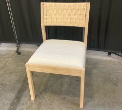 Open Box: Newport Woven Dining Chair - Boucle Oatmeal, Mist