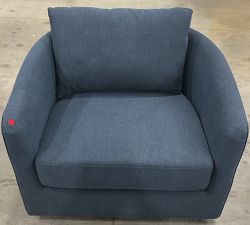 Open Box: Remmy Swivel Chair (39") - Performance Heathered Basketweave Navy