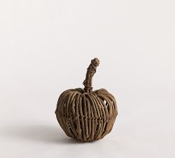 Natural Woven Twig Pumpkin