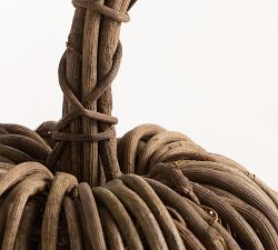 Natural Woven Twig Pumpkin