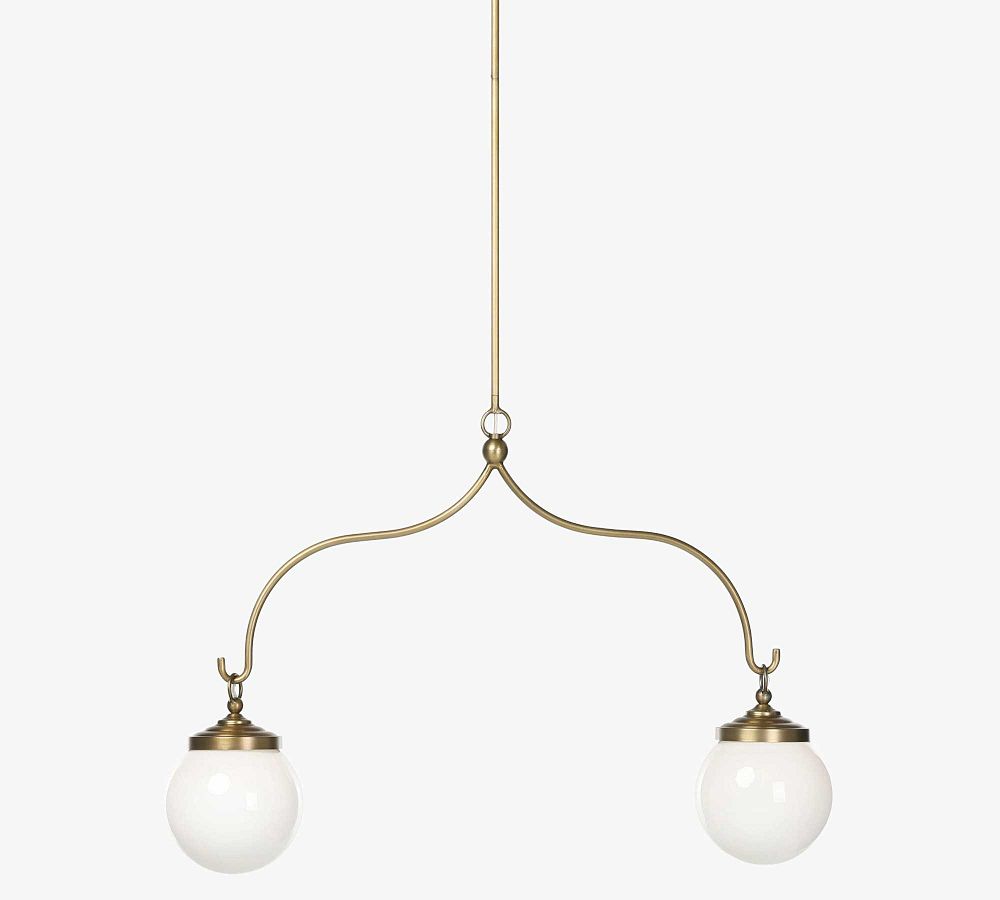 Shaya Milk Glass Bubbled Chandelier (27") by Pottery Barn