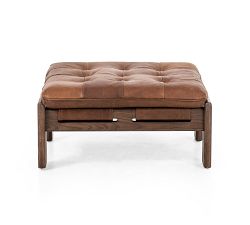 Callum Leather Ottoman