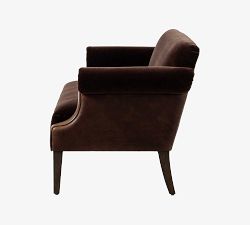 Maribel Roll Arm Leather Sofa (30")