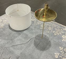 Open Box: Aria Glass Table Lamp (31") - Brass