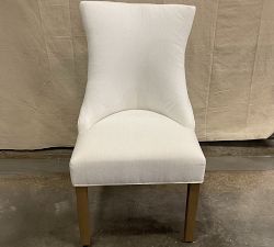 Open Box: Hayes Non-Tufted Upholstered Dining Chair - Sunbrella® Performance Chenille Salt, Gray Wash