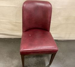 Open Box:  Layton Leather Grand Dining Chair - Legacy Merlot, Vintage Amber