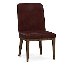 Open Box:  Layton Leather Grand Dining Chair - Legacy Merlot, Vintage Amber