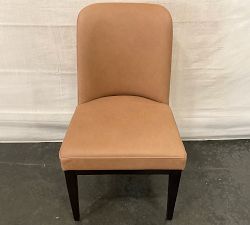 Open Box: Layton Leather Grand Dining Chair - Mason Pebble Caramel, Mahogany