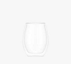 Bodum Skal Double Wall Merlot Stemless Glass - Set of 2