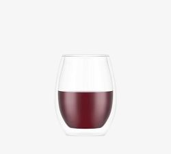 Bodum Skal Double Wall Merlot Stemless Glass - Set of 2