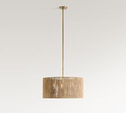 Camden Woven Drum Pendant (24"-30")