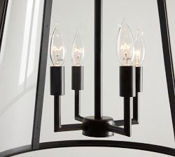Manor Glass Tapered Indoor/Outdoor Pendant (18")
