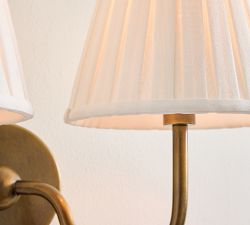 Baylor Pleated Shade Double Sconce (16")