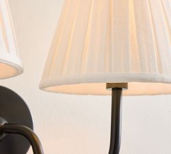 Baylor Pleated Shade Double Sconce (16")