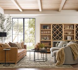 Modern Farmhouse Shelf with Open Cabinet (34")