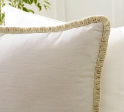 Sunbrella® Solid Fringe Outdoor Pillow