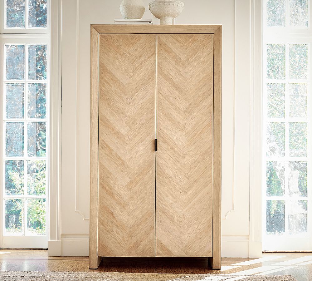 Blair Herringbone Tall Storage Cabinet (42") by Pottery Barn
